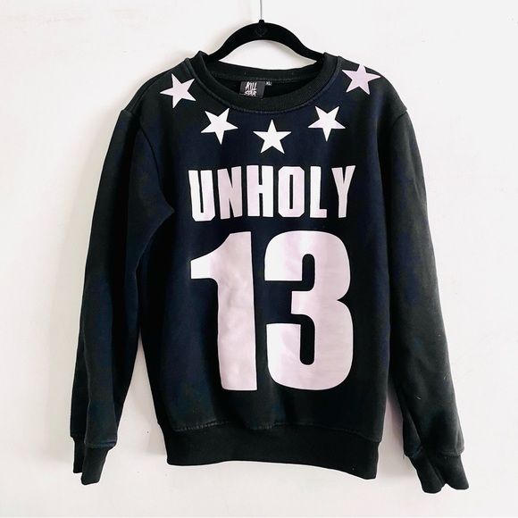 Kill Star Tops - Kill Star Sweatshirt XL Unholy 13 Stars Thick Cotton Gothic Emo Alt Fashion Cult